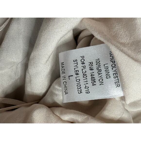 Luxxel Black White Abstract Print Maxi Dress Cutout Ring Detail Size L - Picture 8 of 8